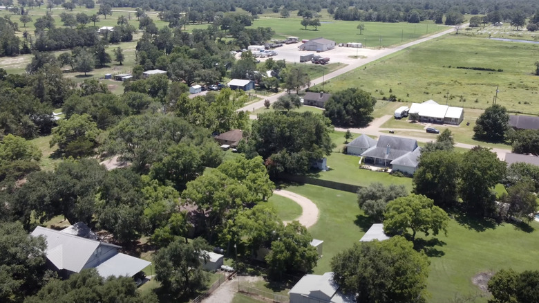 An aerial view of Carmine, Texas