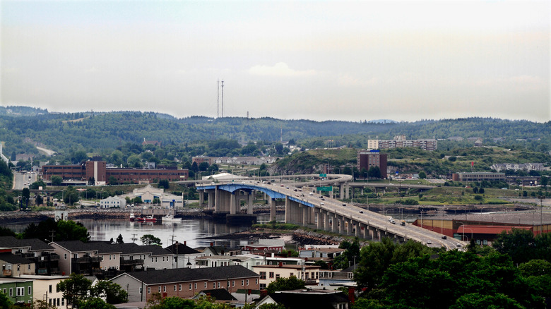 View over city of Saint John, New Brunswick