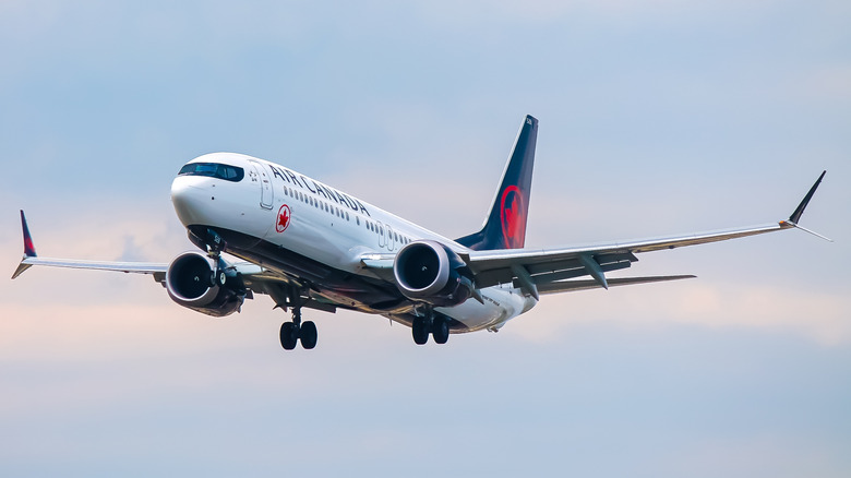 A plane from Air Canada, one of the airlines that serves Saint John Airport