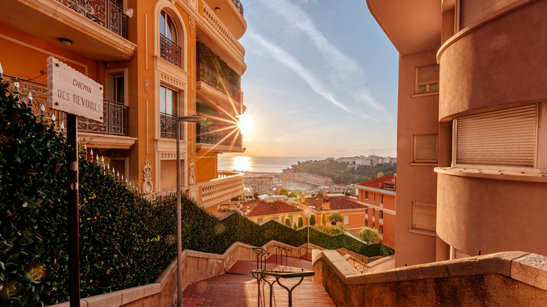 Monaco staircase leading to beach