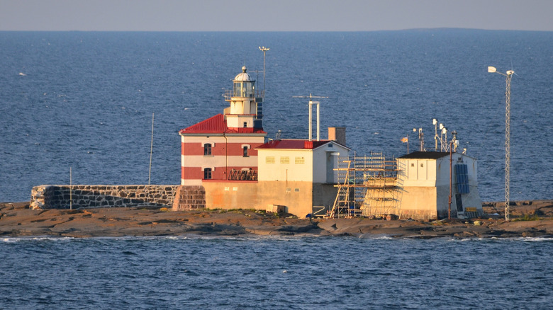 The lighthouse on Märket Island in the Baltic Sea