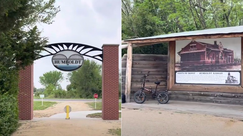 Southwind Rail Trail trailhead in Humboldt, Kansas