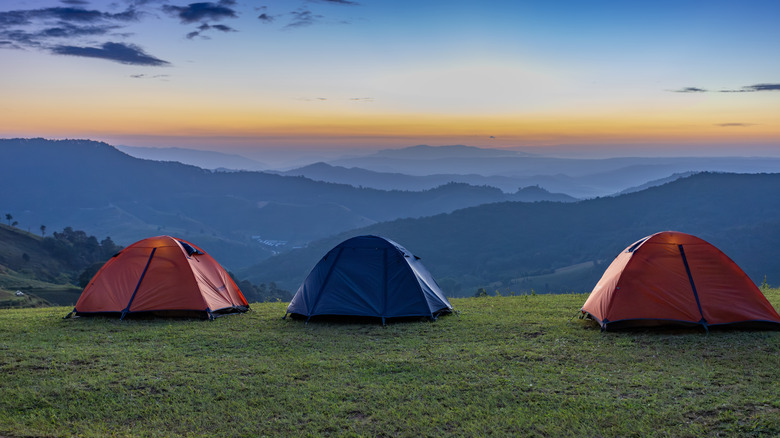 An off-grid camping trip