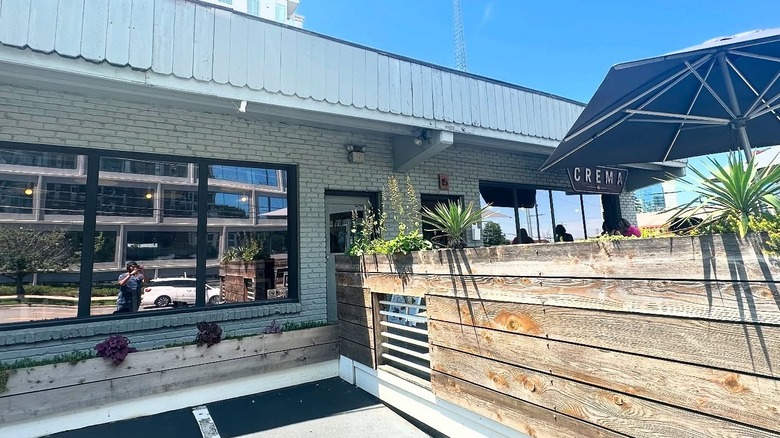 Exterior of Crema Coffee Roasters cafe in downtown Nashville