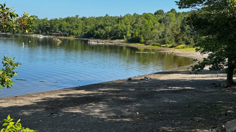 The shore at Meenan's Cove Beach in Quispamsis