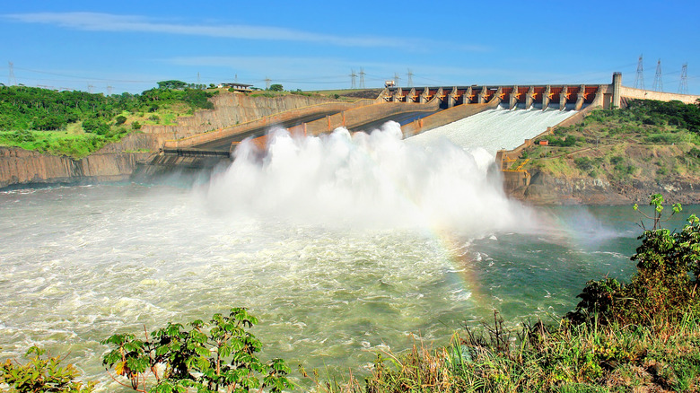 The Itaipu Dam on the Paraná River between Paraguay and Brazil