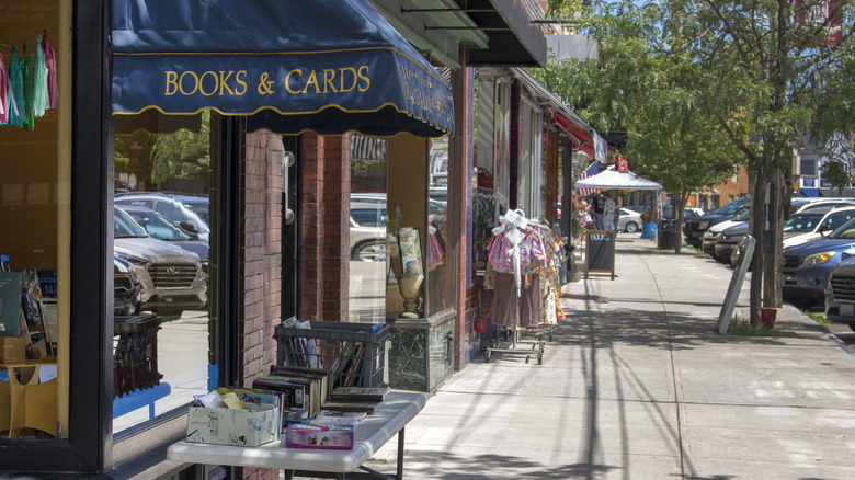 Bookstores and boutiques fill Water Street in Exeter
