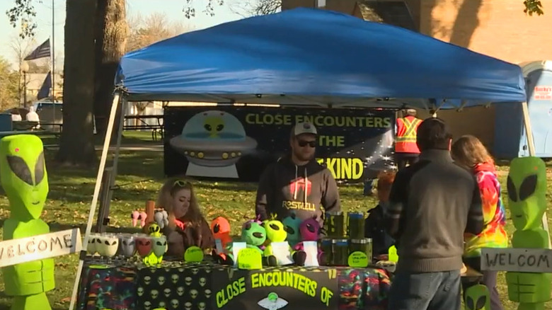 Belleville UFO Day merch booth