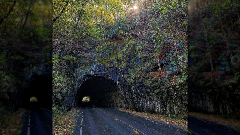 Entrance to the Little Switzerland Tunnel along the Blue Ridge Parkway
