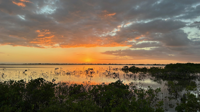 Florida coastline at dusk