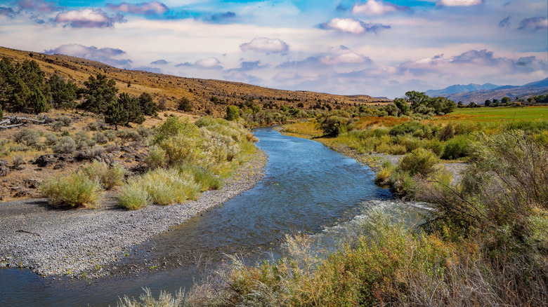 John Day River running through Dayville