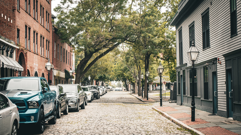 Cobbled streets of downtown New Bedford