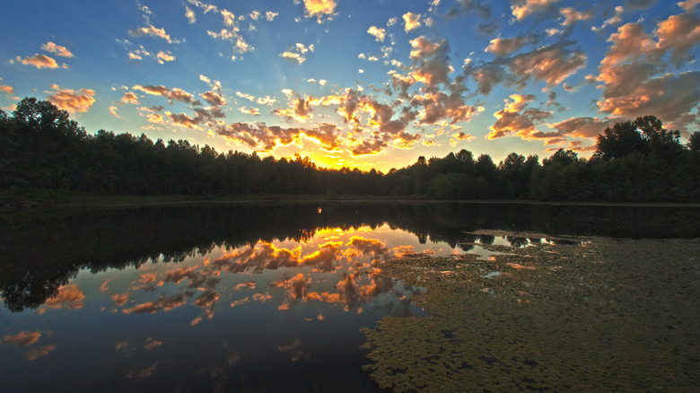 Sunset at the Muscatatuck River National Wildlife Refuge in Indiana