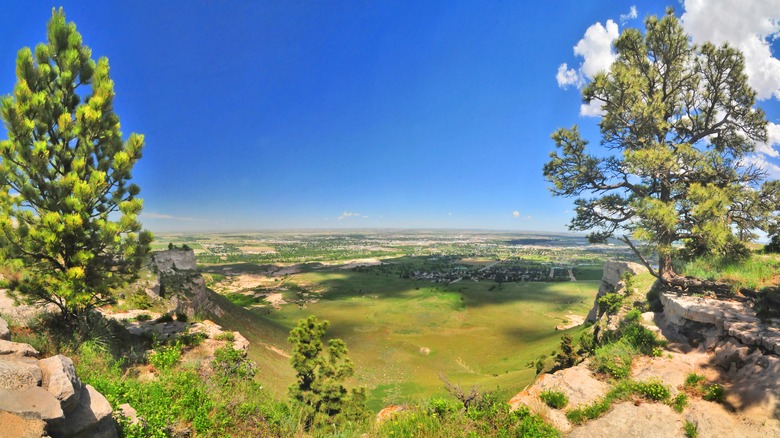 Scotts Bluff National Monument - located west of the City of Gering in western Nebraska, United States.