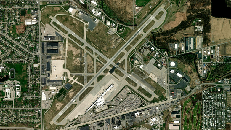 Buffalo Niagra International Airport from above