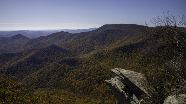 View of the North Carolina foothills from Pickens Nose, Nantahala National Forest