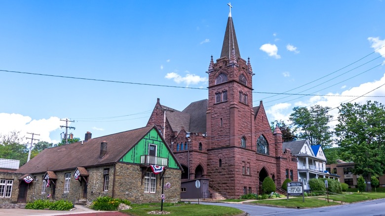 Trinity United Methodist Church on a sunny day