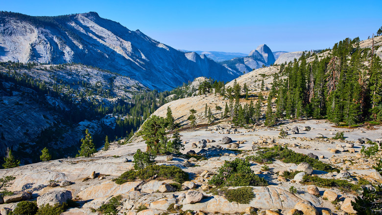 Clouds Rest and Half Dome from Olmsted Point, Yosemite