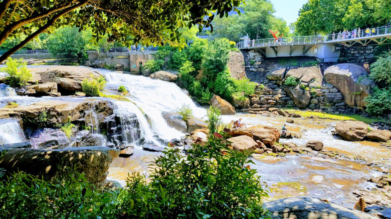 waterfall at Paris Mountain State Park