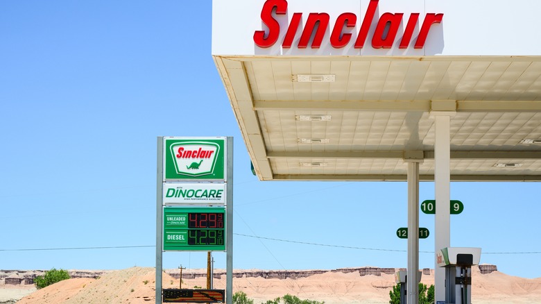 Gas station in the desert in Hanksville, Utah