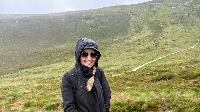 Author Gentry Hale standing in front of the Cuilcagh Boardwalk Trail