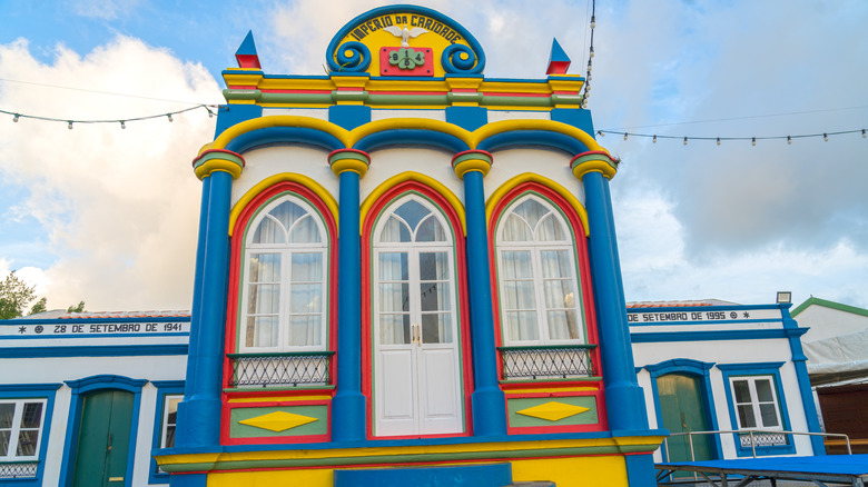 Colorful chapel on Terceira