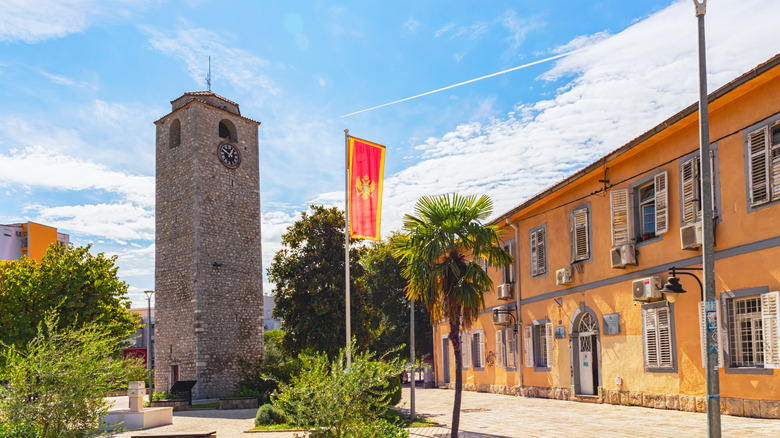The Clock Tower of Podgorica on a sunny day