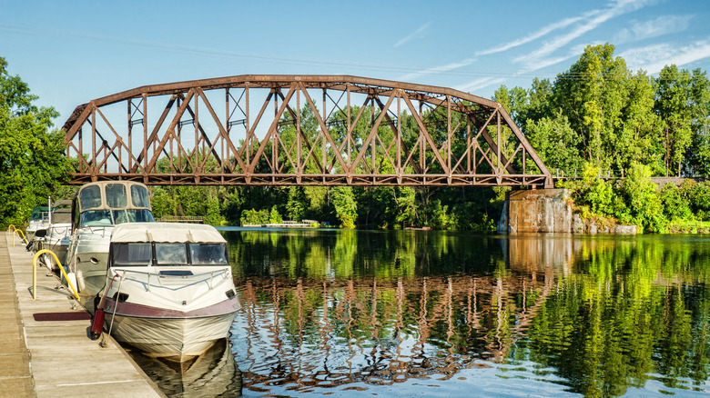 Brewerton Bridge over Oneida River in Brewerton, New York