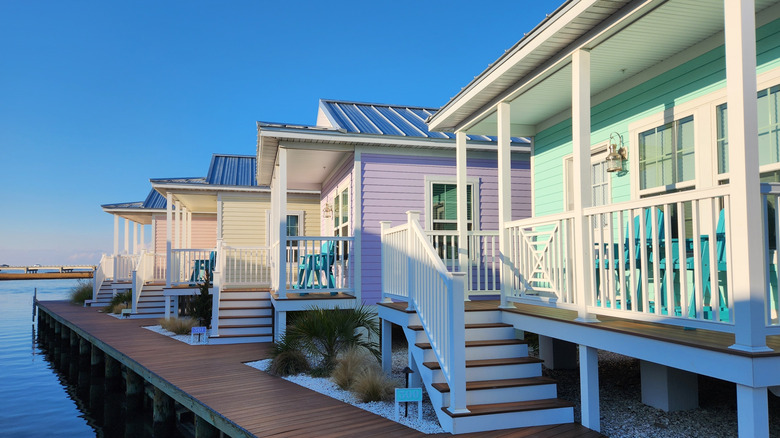 Cottages on the bay in Chincoteague, VA