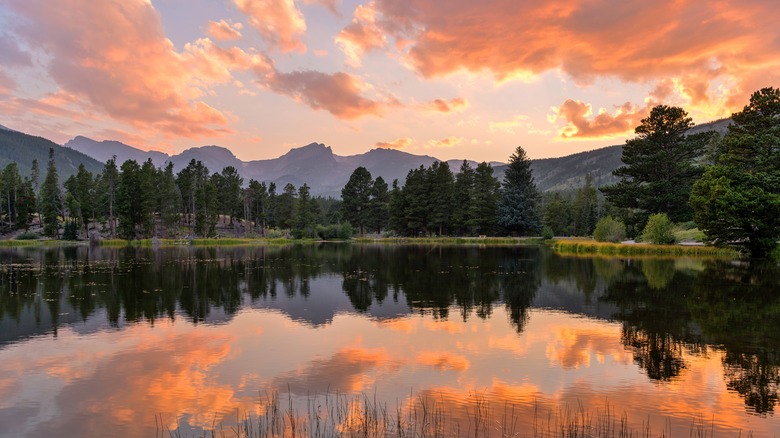 Sunset at Sprague Lake