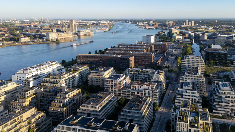 Aerial view of Amsterdam Noord