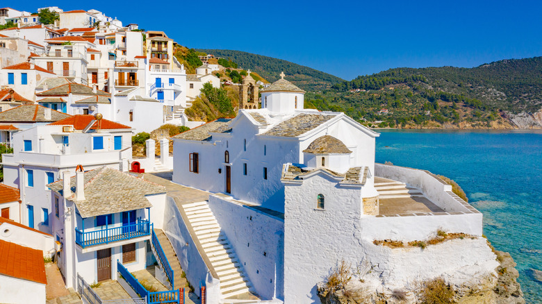 Stroll Skopelos' whitewashed alleyways