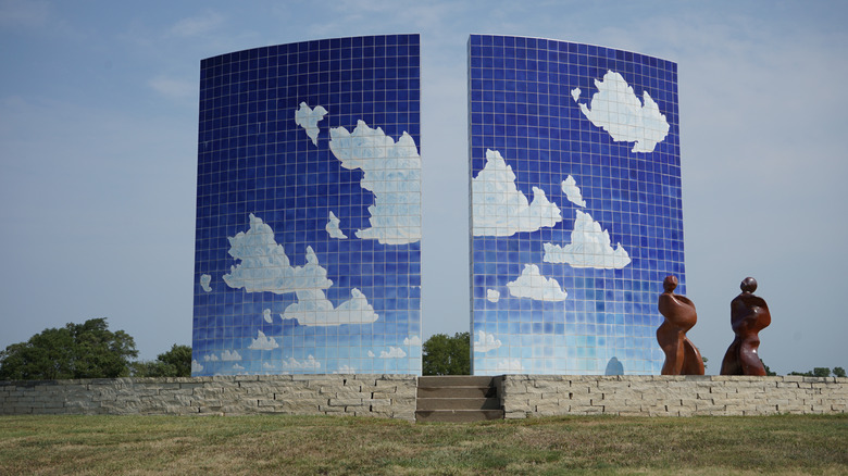 Newton's Blue Sky Sculpture