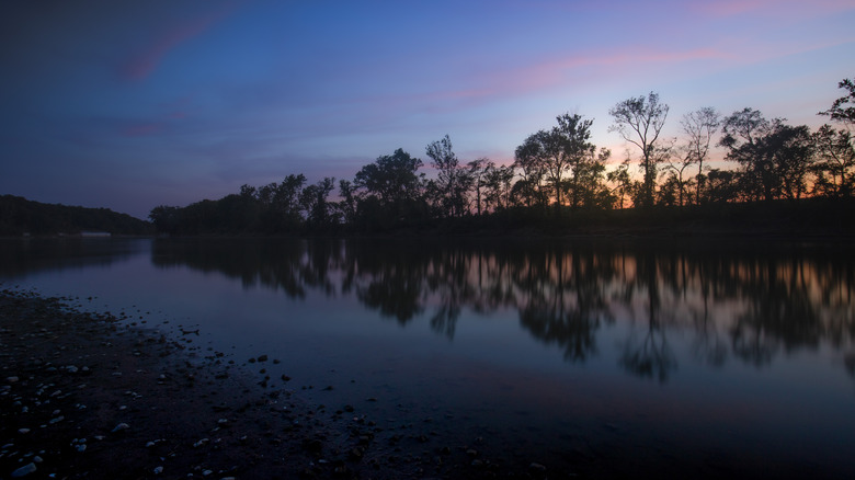 Wasbash River at sunset