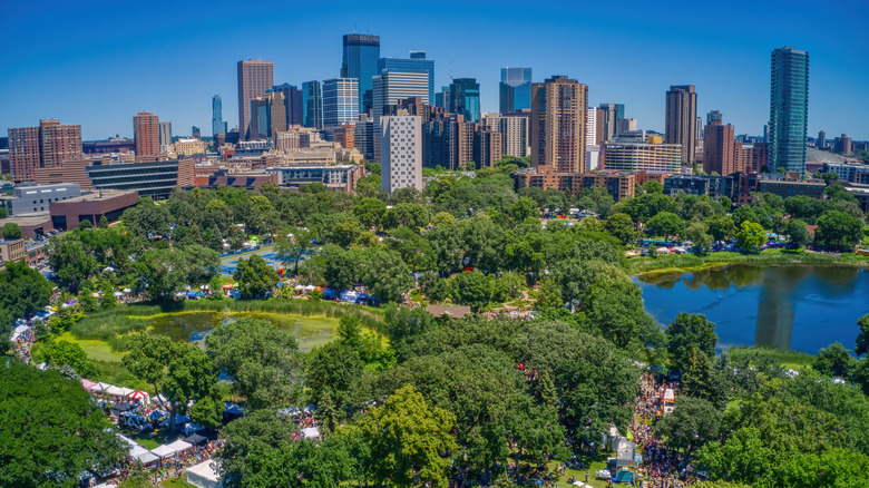 Aerial view of Minneapolis