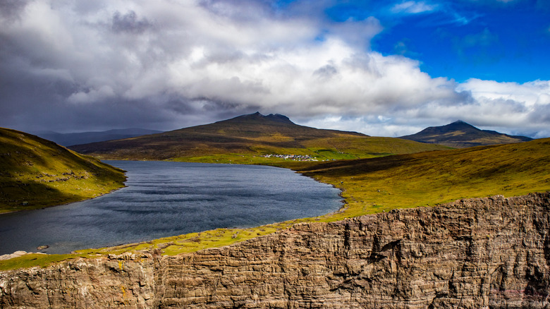 Lake Sørvágsvatn in the Faroe Islands
