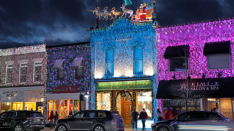 Holiday lights in Rochester, Michigan