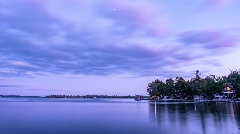 Sunset over Lake Simcoe in Innisfil, Ontario