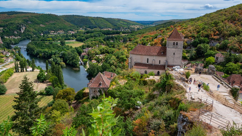 aerial photo of Cahors landscape