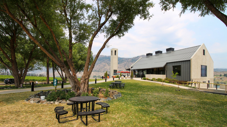 The restaurant and tasting room at Monte Creek Winery in Thompson Valley, Canada