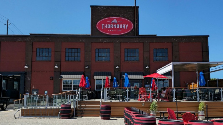 View of the facade of Thornbury Craft Co.'s Taproom
