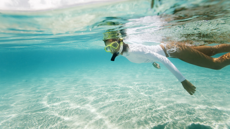 Woman snorkeling 