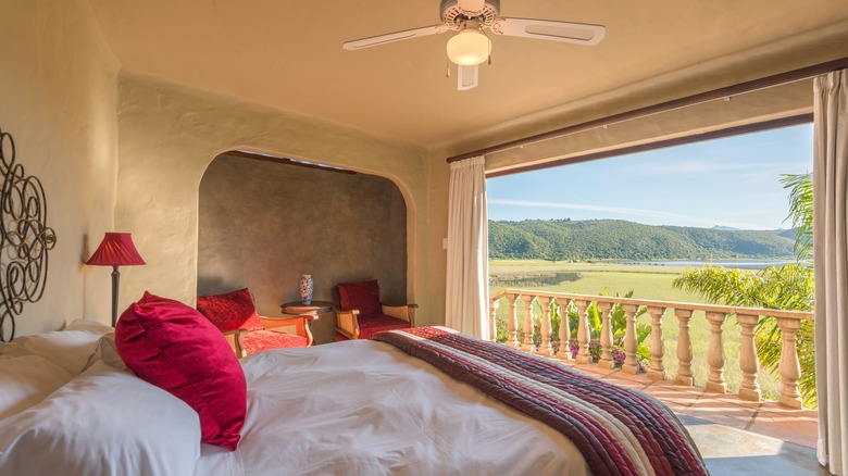 A picture-picture view from the bedroom