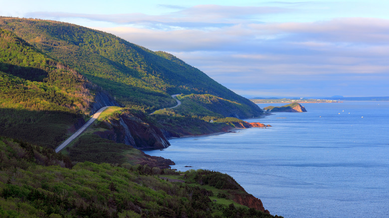 Coastal route in Cape Breton Highlands National Park, Canada