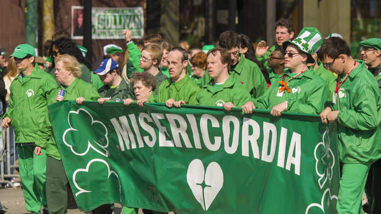Marchers in the South Side Irish St. Patrick's Day Parade