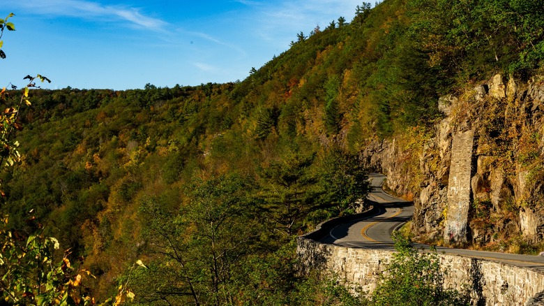 Cliffside along the Upper Delaware Scenic Byway in Sparrow Bush, New York