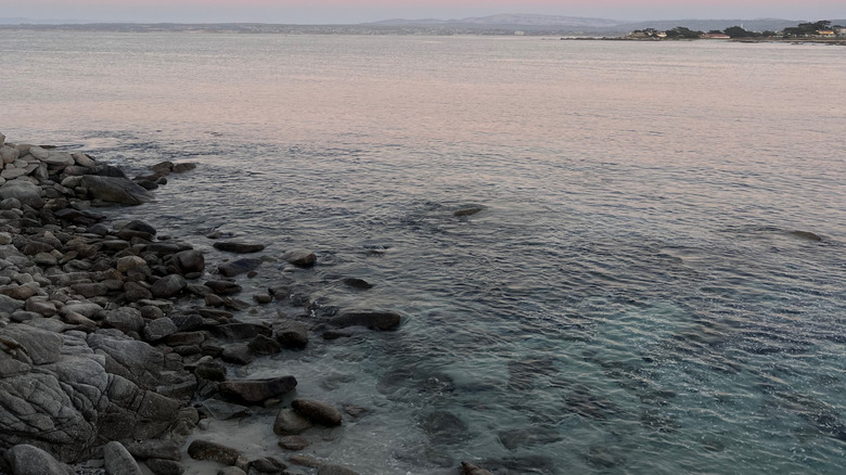 Sunset at Lovers Point Beach in California