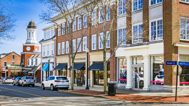 Downtown in Mashpea, Massachusetts