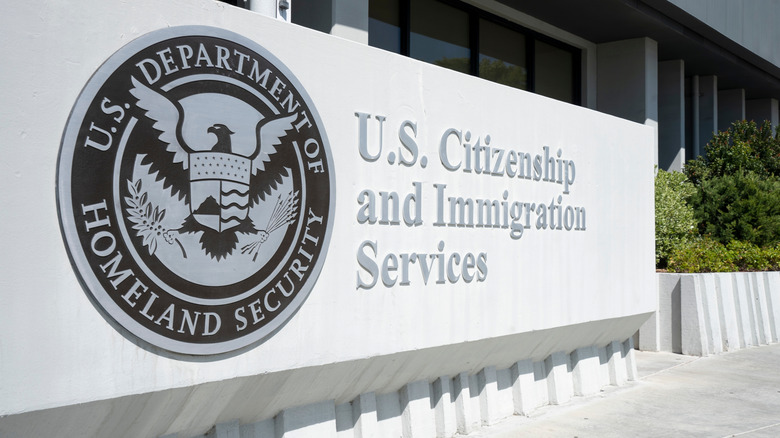 office sign for U.S. Citizenship and Immigration Services