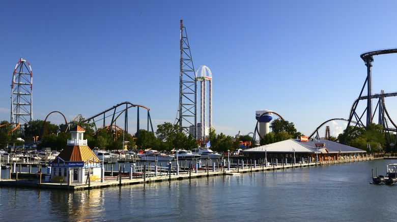 A view of Cedar Point amusement park
